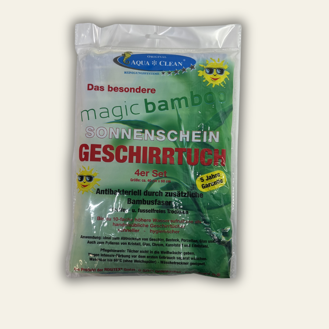 Mikrofaser-Geschirrtücher mit Bambusfaser, 4er Set